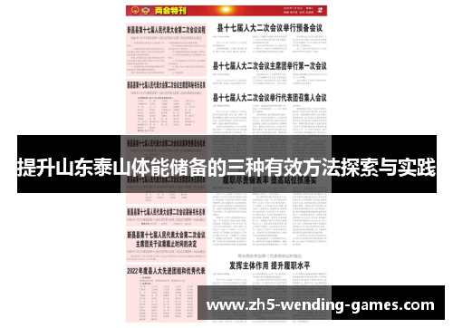 提升山东泰山体能储备的三种有效方法探索与实践